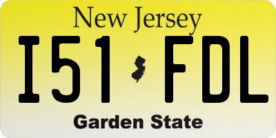 NJ license plate I51FDL
