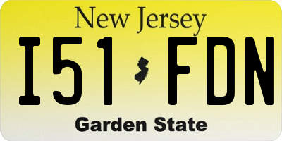 NJ license plate I51FDN