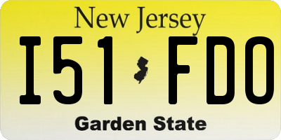 NJ license plate I51FDO