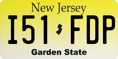 NJ license plate I51FDP