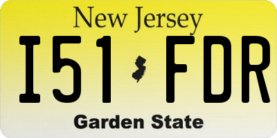NJ license plate I51FDR