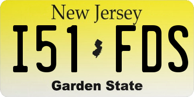 NJ license plate I51FDS