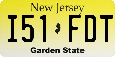 NJ license plate I51FDT