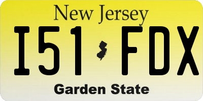 NJ license plate I51FDX
