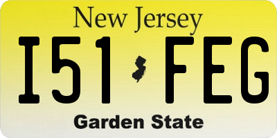 NJ license plate I51FEG
