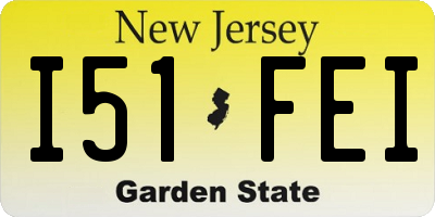 NJ license plate I51FEI