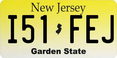 NJ license plate I51FEJ