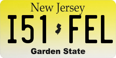 NJ license plate I51FEL