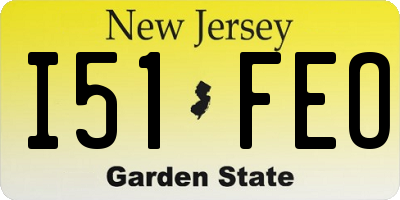 NJ license plate I51FEO