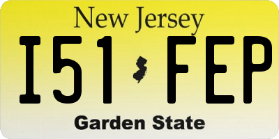 NJ license plate I51FEP