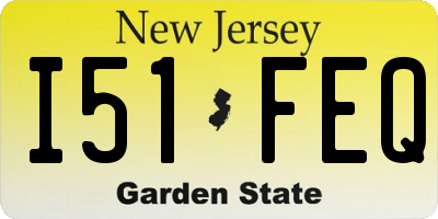 NJ license plate I51FEQ