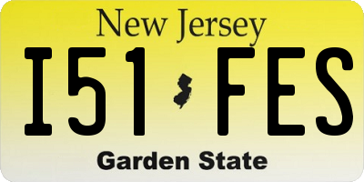 NJ license plate I51FES