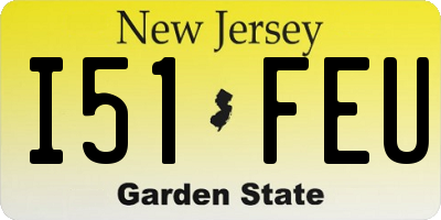 NJ license plate I51FEU
