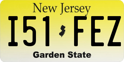 NJ license plate I51FEZ