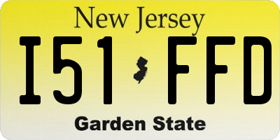 NJ license plate I51FFD