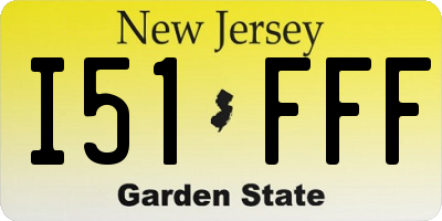 NJ license plate I51FFF