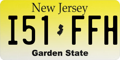 NJ license plate I51FFH
