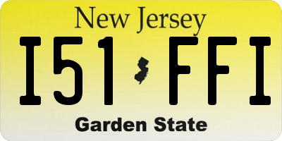 NJ license plate I51FFI
