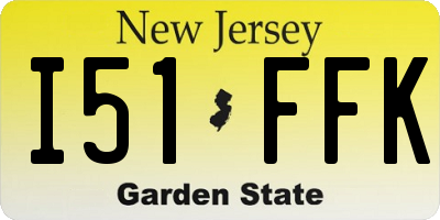NJ license plate I51FFK