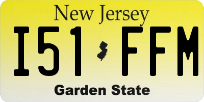 NJ license plate I51FFM