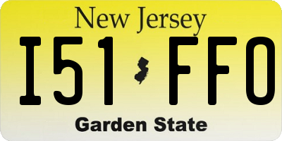 NJ license plate I51FFO