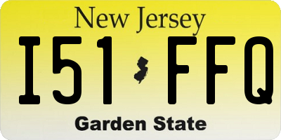 NJ license plate I51FFQ