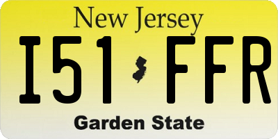 NJ license plate I51FFR