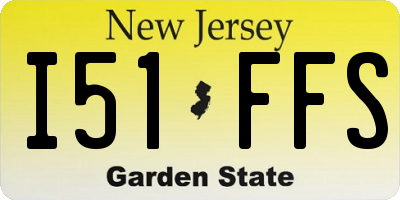 NJ license plate I51FFS