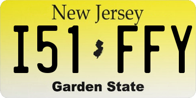 NJ license plate I51FFY