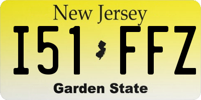 NJ license plate I51FFZ