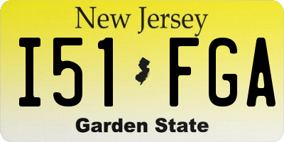 NJ license plate I51FGA