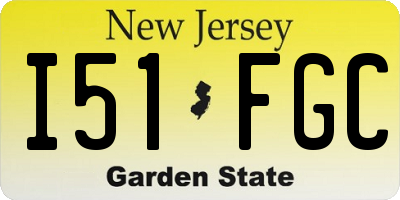 NJ license plate I51FGC