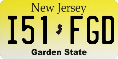 NJ license plate I51FGD