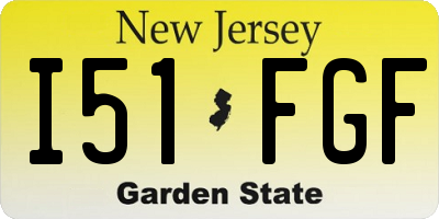 NJ license plate I51FGF