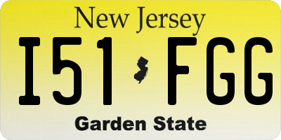 NJ license plate I51FGG