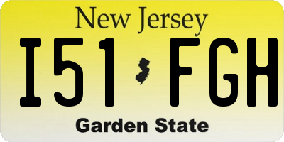 NJ license plate I51FGH