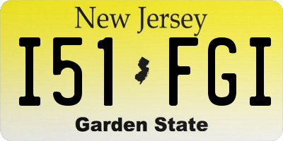 NJ license plate I51FGI