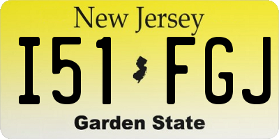 NJ license plate I51FGJ