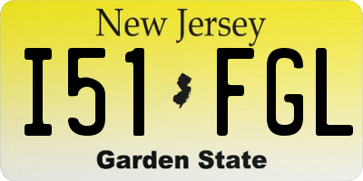 NJ license plate I51FGL