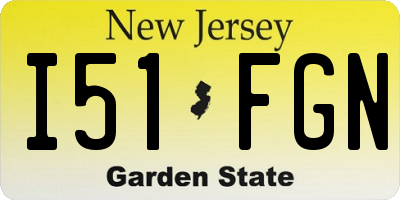 NJ license plate I51FGN