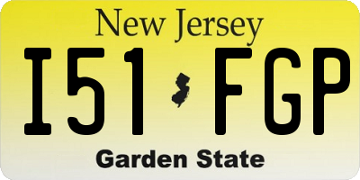 NJ license plate I51FGP