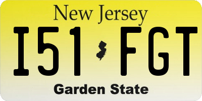 NJ license plate I51FGT