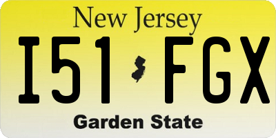 NJ license plate I51FGX