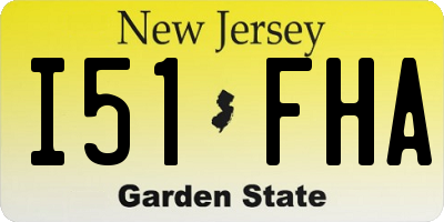 NJ license plate I51FHA