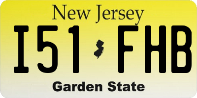 NJ license plate I51FHB