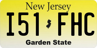 NJ license plate I51FHC