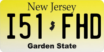 NJ license plate I51FHD