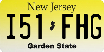 NJ license plate I51FHG