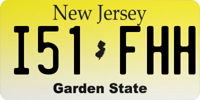 NJ license plate I51FHH
