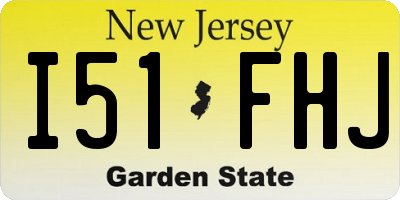 NJ license plate I51FHJ